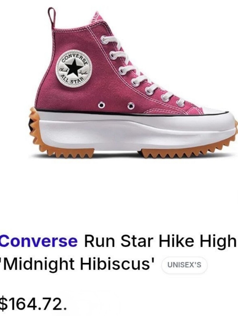 Converse Run Star High Tops in Midnight Hibiscus 8